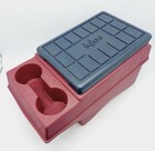 Little Kool Rest Igloo Car Console Cooler Maroon Red Gray Can Holder Ice Chest