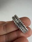 Navajo Sterling Silver 6    Ic Spiderweb Turquoise Heavy Rope Cuff Bracelet 42g