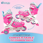 Inline Training Skate Combo Set - Pink purple  Girls - Medium Sizes 1-4