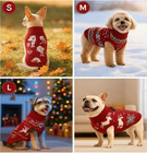 Christmas Santa Dog Costume With Gift Box     Cute Holiday Santa Outfit Size S