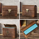 Leather Bible Cover Crazy Horse Book Case Handmade With Lock Closure Hardcover