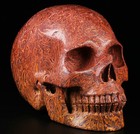 Huge 5 0  Elephant Skin Jasper Carved Crystal Skull  Realistic  Crystal Healing
