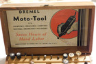 Vintage Wooden Storage Box Only For Dremel Moto-tool 9 5   x6   x3   dove Joints Read