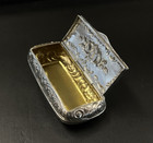 Antique Victorian Revival Repousse Snuff Box With Gilt Interior 36 6g