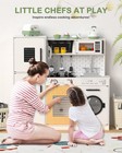 Wooden Kitchen Playset For Kids  Interactive Play Kitchen With Lights   Sound   