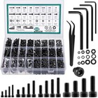 2024 Pcs Metric Screw Assortment  Bolts And Nuts Assortment Metric Machine Sc   