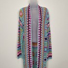 Unbranded Crochet Knit Duster Womens One Size  Granny Square Boho Indie Hippie