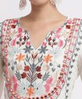 Indian Ethnic Dresses  White black Floral Embroidered A-line Kurta Palazzo Set