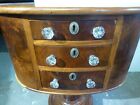 Antique Martha Washington Sewing Stand Flame Mahogany C1850