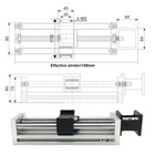 Linear Rail Slide Table Nema23 System 1605 Ball Screw 132 27lb 100-300mm Stroke 