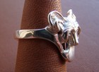 Sterling Silver Chinese Crested Head Study Ring