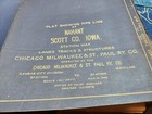 Vintage 1925 Chicago Milwaukee   St  Paul Railway Blueprint Map Nahant Ia