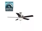 Hampton Bay Rothley Ii 52 In  Indoor Led Brushed Nickel Ceiling Fan With Light