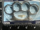 3 8 In Thick Brass Knuckles Novelty Belt Buckle  Costume Prop