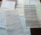 33 Letraset White And Black Font Sheets Complete Except For  1  Letter