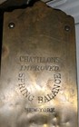 Vintage Antique Chatillon Improved Brass Hanging Spring Balance Scale 30 Lbs