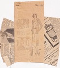 1920s 1930s Vintage Sewing Pattern Dress And Jacket Size 16 Mail Order 564