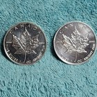 Silver 2oz Of Maple Leaf Bullion 9999 Silver   you Are Getting Both  cleaned    