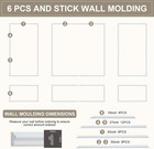 6 Pcs Pre Cut Wall Molding Set Ready To Assemble Wainscoting Panels