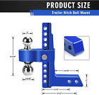 2  Receiver 10  Drop Adjustable Towing Hitch Dual Ball Mount Trailer 12500 Lb