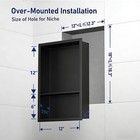 Recessed Wall Niche Cabinet 18 x12   Matte Black Stainless Steel  Shower Niche