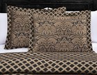 Chezmoi Collection Lisbon 7-piece Black gold Jacquard Floral Comforter Set