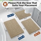 H e Luxury Toilet Bath Mat U-shaped Contour Rugs For Bathroom  Comfortable