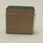 John Deere Metal Cork Coasters In Metal Rack Set Of 4