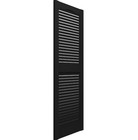 Ekena Lifetime Vinyl Cathedral Top Louver Shutters 12  39 Black Pr Ll1s12x03900bl
