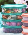 Tupperware Medium Wonders Bowls  4  With Teal Seals   Snacks   1 5 Cups   New 