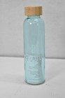 Lot Of 3 Glass Bottle Drinking Water Bottles Cups Branded 16oz Skinny Tumblers