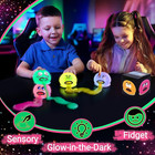 4 Pack Puking Sucking Slime Ball Fidget Toy  Glow In The Dark Stress Balls