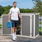 4 7x2 5 Ft Outdoor Storage Shed 39 Cu ft Horizontal Resin Tool Shed With Floor