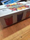 Nos 12 Pack Ball Quilted Crystal Jelly Jars 8 Oz W  Decorated Fruit Lids Kitchen