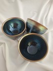 Tenmokus Tea Cups  Individual Or All 3  Peacock Finish