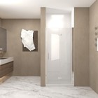 Semi-frameless Bifold Shower Door 28-36 w  72 h Brushed Nickel Reversible Install