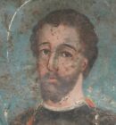 Antique Mexican Retablo Painting On Tin 