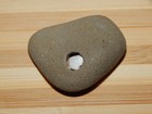 Hag Stone Natural Holey Heart Shaped  Beach Rock   Stone With Shell In Hole
