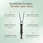 Quit Smoking Necklace With Fidget Ring   Mint Pods     Breathhalo Stop Black
