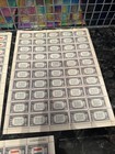 Vntg Lot Of 3 Uncut Stamp Sheets Of 50 Flags Greece  Luxembourg  Czech 5 Cents