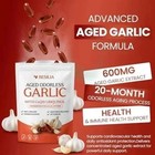 Resilia Garlic Extract 600mg Softgels  60 Count  Odorless Aged Garlic Extra