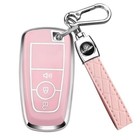  For Ford Key Fob Cover  Soft Tpu Full Protection Key Case For 3 Buttons Pink