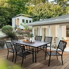 Outdoor Dining Table Furniture Set Patio Dining Table Chairs For Garden Lawn