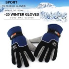 Winter Thermal Full Finger Gloves Men Women Tc Fleece Cold Weather Warm Mittens