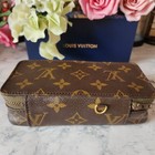 Louis Vuitton Monogram Jewelry Travel Pouch Brown Jewelry Case Good