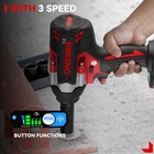 1800nm Cordless Electric Impact Wrench Brushless Gun 1 2   High Power Driver Led