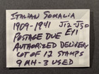 Italian Somalia 1909-1941 Postage Due   Authorized Del  Lot Of 12 Stamps J12-j50