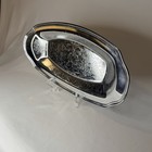 Vintage Irvin-ware Chrome Finished Metal Floral Etched Serving Tray 6 5    X 13   