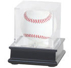 Baseball Display Case 99  Uv Glass Black Wood Mlb Autograph Ball Holder Frame