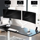 Vivo White Dual Ultrawide 40  Computer Monitor Desk Mount With Pneumatic Spring